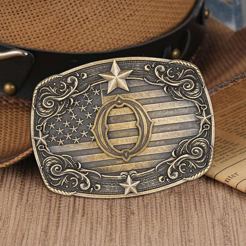 Flipslo Store Western Belt Buckle for Men Women Initial Letter A to Z Cowboy Belt Buckle Texas Buckle hebillas vaqueras para hombre - Image 3